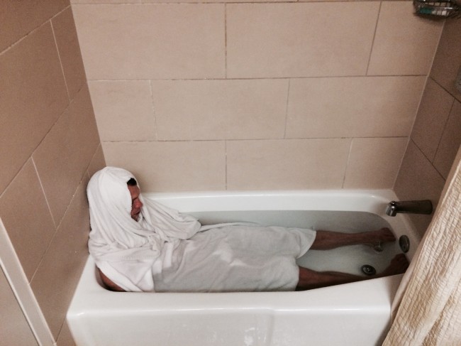 Salt Rubbing  Alcohol bath to cut weight for UFC 