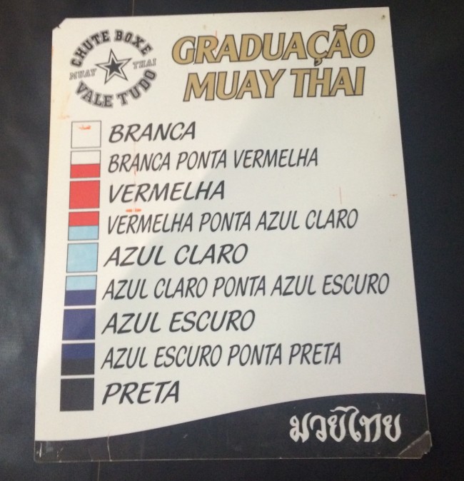 Chute Boxe Muay Thai ranking system